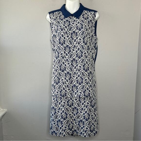 HALOGEN Top Skirt 2 Piece Set Size Large 14 Lace Professional Office Siren Work - Picture 1 of 14